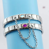 Romantic Ellipse Charm Stainless Steel Bracelet Bangle GDJ210
