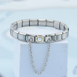 Women Stainless Steel Heart Charm Chain Bracelet Bangle GDJ208