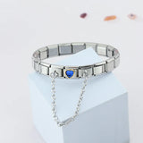 Women Stainless Steel Heart Charm Chain Bracelet Bangle GDJ208