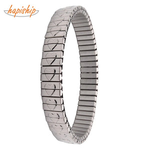 Western 9mm Heart Bracelet Bangle for Women Men