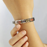 Romantic CZ Charm Bracelet Birthday Gift Bangle GDJ214