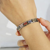 Romantic CZ Charm Bracelet Birthday Gift Bangle GDJ214