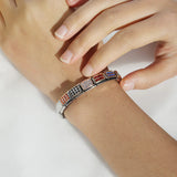 Romantic CZ Charm Bracelet Birthday Gift Bangle GDJ214