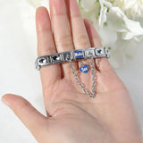 Stainless Steel Mother Son Heart Butterfly Bracelet