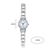 Women's Stainless Steel Rose Watch Bracelet Bangle Gift