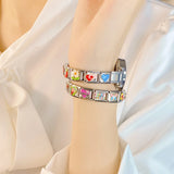 Women's Stainless Steel Rose Watch Bracelet Bangle Gift