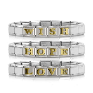 Girls Bracelet Wish Hope Love Name Bracelet Bangles for Daugther Birthday