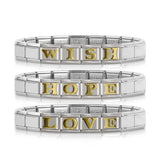 Girls Bracelet Wish Hope Love Name Bracelet Bangles for Daugther Birthday