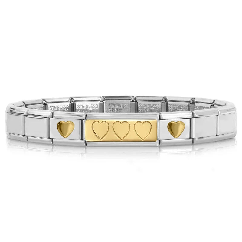 Girls Bracelet Angel Wings /3 Hearts Love Bangle DJ229