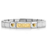 Girls Bracelet Angel Wings /3 Hearts Love Bangle DJ229