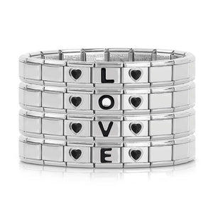Sweet Heart 26 Letter Charm Links Bracelet Bangle Gift for Her Him