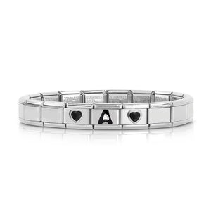 Sweet Heart 26 Letter Charm Links Bracelet Bangle Gift for Her Him