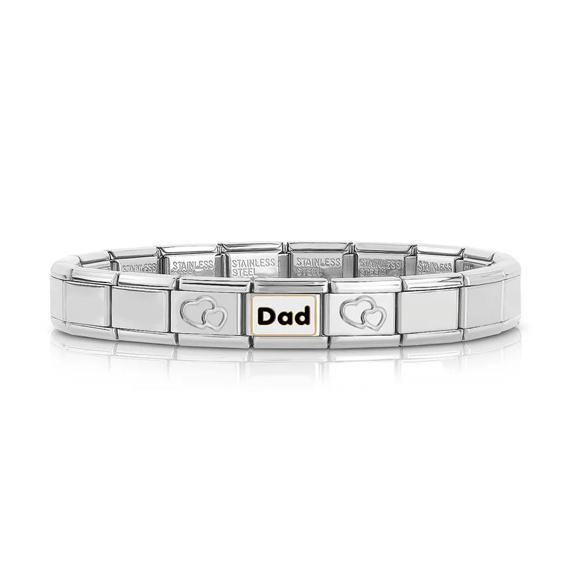 Family Charm Links Bracelet CZ Birthday Gift Bangle G152