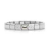Family Charm Links Bracelet CZ Birthday Gift Bangle G152