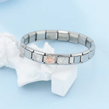 Sweet Shell Starfish Moon Star CZ Charm Links Bracelet Gift Bangle G179