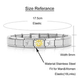 Sweet Shell Starfish Moon Star CZ Charm Links Bracelet Gift Bangle G179