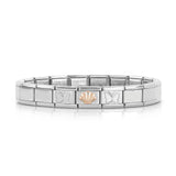 Sweet Shell Starfish Moon Star CZ Charm Links Bracelet Gift Bangle G179