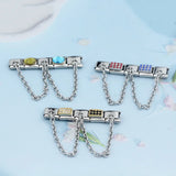 Stainless Steel Bracelet CZ Charm Chain Birthday Jewelry