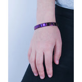 Purple Stainless Steel Bangle Bracelet Girls Wedding Gift