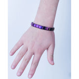 Purple Stainless Steel Bangle Bracelet Girls Wedding Gift