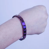 Purple Stainless Steel Bangle Bracelet Girls Wedding Gift