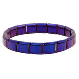 Purple Stainless Steel Bangle Bracelet Girls Wedding Gift