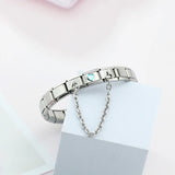 Romantic Heart Charm Stainless Steel Bracelet