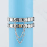 Romantic Heart Charm Stainless Steel Bracelet