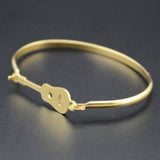 Love Boy And Girl Stainless Steel Guitar Bangles Bracelets Women Men