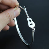 Love Boy And Girl Stainless Steel Guitar Bangles Bracelets Women Men