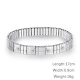 Rose Flower Elastic Stainless Steel Bracelet Men Bangle Jewelry