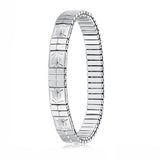 Rose Flower Elastic Stainless Steel Bracelet Men Bangle Jewelry
