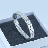Rose Flower Elastic Stainless Steel Bracelet Men Bangle Jewelry
