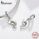 925 Silver Happiness Dolphin Pendant Charms for Bracelet & Necklace