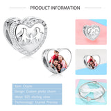 Happiness Family Crystal Charms Love Heart Beads for DIY Bracelet