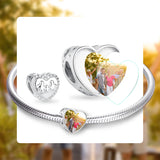 Happiness Family Crystal Charms Love Heart Beads for DIY Bracelet
