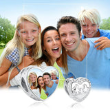 Happiness Family Crystal Charms Love Heart Beads for DIY Bracelet