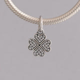 925 Silver Lucky Clover Pendant Charms for Bracelet & Necklace