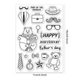 Happy Birthday Bear Clear Stamps for Card Making DIY Scrapbooking