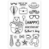 Happy Birthday Bear Clear Stamps for Card Making DIY Scrapbooking