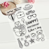 Happy Birthday Bear Clear Stamps for Card Making DIY Scrapbooking