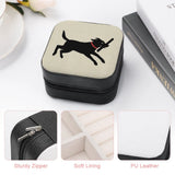 Labrador Retriever Jewelry Storage Box Portable Leather Necklace Earrings Rings