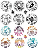 Easter Clear Stamps Retro Eggs Baskets Rabbits Chickens Scrapbooking Stamps