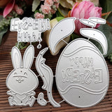 Easter Egg Bunny Metal Cutting Dies Stencil DIY Scrapbooking
