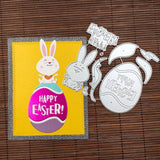 Easter Egg Bunny Metal Cutting Dies Stencil DIY Scrapbooking