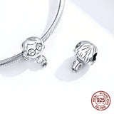 Sterling Silver Family Grandpa & Grandma Charm Beads for Bracelet