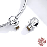 Sterling Silver Family Grandpa & Grandma Charm Beads for Bracelet