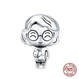 Sterling Silver Family Grandpa & Grandma Charm Beads for Bracelet