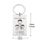 Father's Keychains Stainless Steel Personalized Engraved Gift For Dad