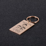 Father's Keychains Stainless Steel Personalized Engraved Gift For Dad